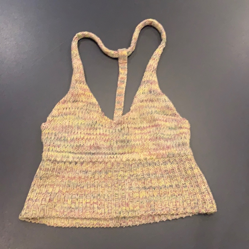 Ecote knit cropped halter.  Size XS